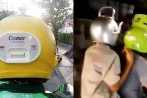 10 Helm pengendara motor terinspirasi peralatan dapur ini kocak