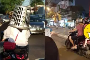 10 Kelakuan emak-emak saat dibonceng, mau protes takut durhaka