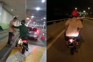Viral pemuda bantu pria tua pulang kampung saat malam Idul Adha
