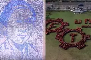 10 Potret formasi barisan Ospek ini bikin takjub, presisi banget