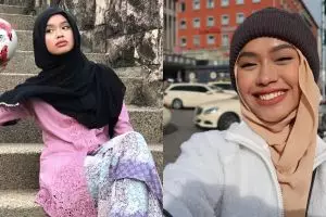 12 Pesona Qhouirunnisa, hijaber yang jago freestyle bola