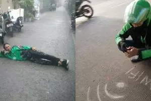 10 Tingkah lucu driver ojek online belum dapat order, kocak abis