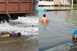 10 Kelakuan nyeleneh orang lagi kebanjiran ini bikin geleng kepala