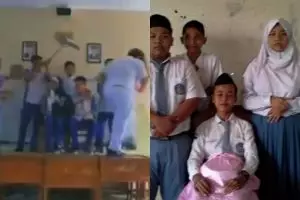 10 Parodi kocak murid hajatan di kelas ini bikin nyengir