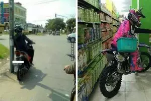 10 Kelakuan bapak-bapak saat naik motor ini bikin geleng kepala