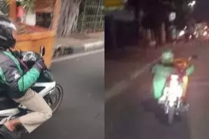 10 Tingkah lucu driver ojek online saat berkendara ini nyeleneh