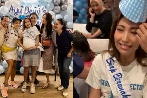 8 Momen seru baby shower Ayu Dewi, meriah dipenuhi balon