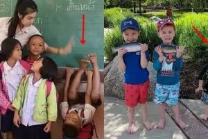 Pose 10 bocah saat foto bersama ini absurd abis, bikin ketawa deh