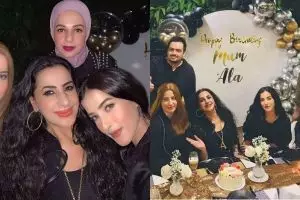 7 Momen ultah ibu Tasya Farasya, bernuansa warna emas dan hitam