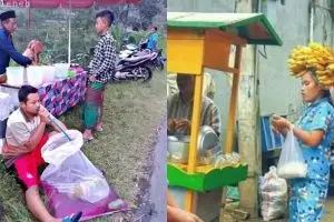 10 Tingkah lucu orang waktu jajan di kaki lima ini bikin cekikikan