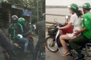 10 Momen driver ojek online dibonceng penumpang, bikin tepuk jidat