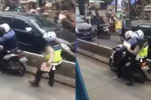 Viral cara unik polisi tilang pemotor di busway, dipuji Prabowo