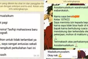 10 Chat lucu mahasiswa baru ke dosen ini bikin tepuk jidat