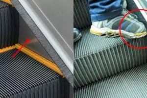 Bukan buat bersihin sepatu, ini fungsi penting sikat di eskalator