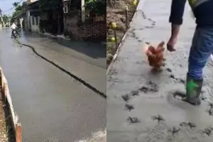 10 Potret penyebab cor semen jalanan rusak ini bikin tepuk jidat