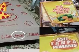 Salah pilih font, 10 slogan pedagang ini jadi absurd abis