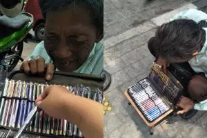 Jual pulpen demi bertahan hidup, kisah pilu kakek ini bikin mewek