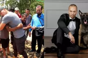 Momen haru Bima Aryo ziarah makam ART yang tewas digigit anjing