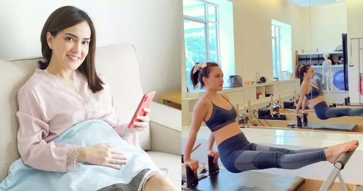 6 Potret baby bump Shandy Aulia, tetap fit berolahraga