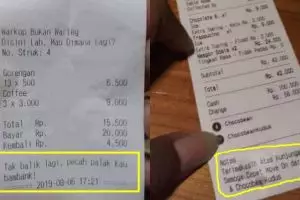10 Pesan tersembunyi di nota makanan ini bikin pembeli tepuk jidat