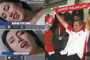 11 Meme lucu Timnas Indonesia kalah telak dari Thailand