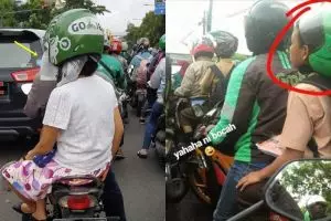 10 Tingkah penumpang ojek online pakai helm ini antimainstream