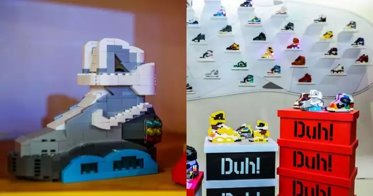 Sepatu Nike direplika pakai Lego, 7 fotonya keren banget