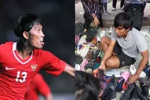 Fotonya 'jualan sepatu' viral, ini reaksi bijak eks pemain Timnas