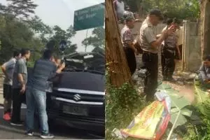Mobil APV terguling di Tol Jagorawi, tiga orang tewas