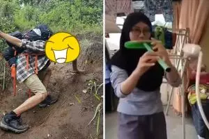 10 Parodi pawang ular ini lucunya nggak ada lawan