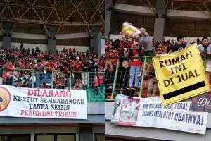 Lucu, 10 spanduk yang dibawa suporter The Jak ini tak biasa
