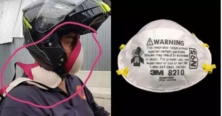Viral, pria Malaysia gunakan bra untuk lindungi diri dari kabut asap