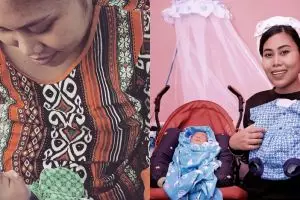 Jadi ibu baru, begini 8 momen Evi Masamba momong putrinya