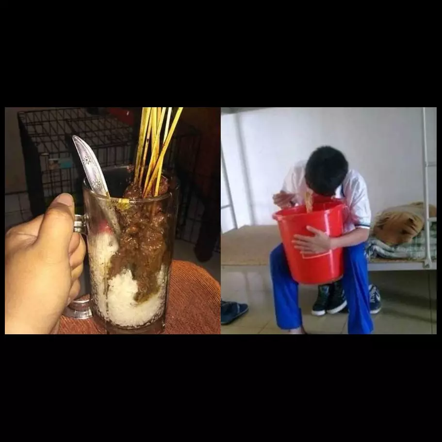 10 Cara kepepet makan dan minum ini bikin geleng kepala