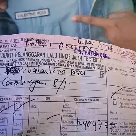 Valentino Rossi ditilang di Grobogan, faktanya bikin tepuk jidat