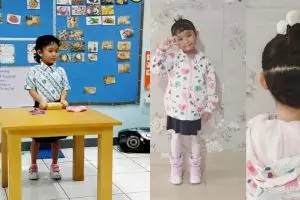 10 Gaya Bilqis anak Ayu Ting Ting pakai seragam sekolah, imut