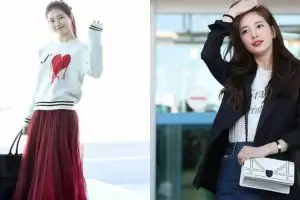 10 Gaya airport fashion Bae Suzy pemeran Vagabond, simpel stylish