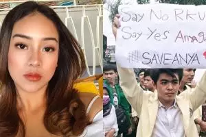 Reaksi 3 seleb saat namanya jadi poster demonstrasi mahasiswa