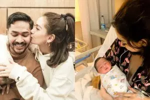 6 Momen istri Onadio melahirkan anak pertama, beri nama unik