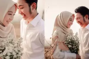 10 Potret prewedding Ega & Rafly D'Academy di alam terbuka, romantis