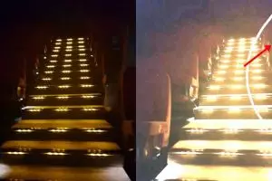 Iseng foto tangga bioskop, perempuan ini potret penampakan serem