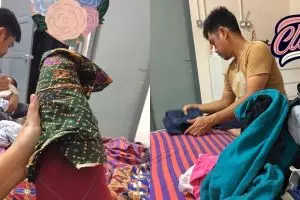 Curhat haru istri usai melahirkan, suami urus rumah dan lima anaknya