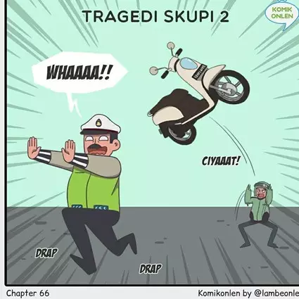 Komik strip 10 tipe pengendara saat ada razia ini kocak abis