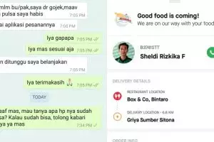 Pesan makanan tak diantar driver ojek online, kisahnya bikin mewek