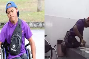 Kisah pria difabel jadi petugas kebersihan toilet ini bikin terenyuh