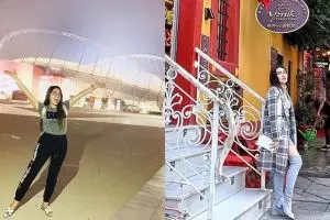 8 Momen liburan Via Vallen di Timur Tengah, gayanya curi perhatian