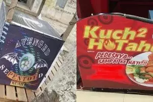 10 Nama tempat usaha pedagang kaki lima ini bikin tepuk jidat