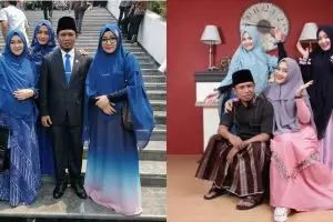 10 Potret kebersamaan Lora Fadil dan ketiga istrinya, harmonis abis