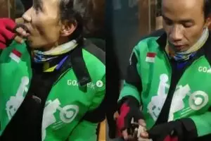 Demi orderan pelanggan, driver ojek online ini alami nasib apes