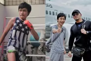 Rajin berlatih di gym, badan Azka Corbuzier makin kekar